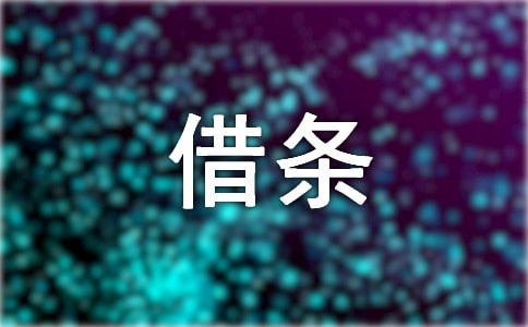 借款时千万不要将“借条”写为“欠条”